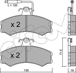 Cifam 822-031-0 - Тормозные колодки, дисковые, комплект autospares.lv