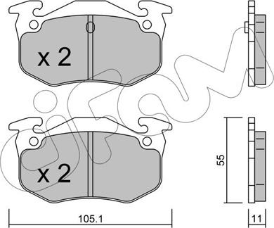 Cifam 822-038-0 - Тормозные колодки, дисковые, комплект autospares.lv