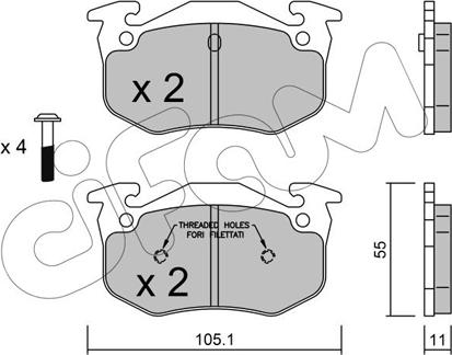 Cifam 822-038-1 - Тормозные колодки, дисковые, комплект autospares.lv