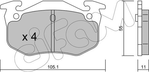 Cifam 822-038-2 - Тормозные колодки, дисковые, комплект autospares.lv