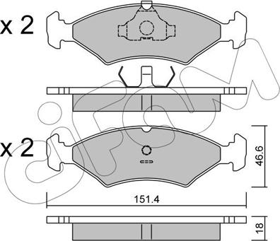 Cifam 822-029-0 - Тормозные колодки, дисковые, комплект autospares.lv