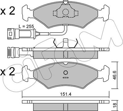 Cifam 822-029-1 - Тормозные колодки, дисковые, комплект autospares.lv