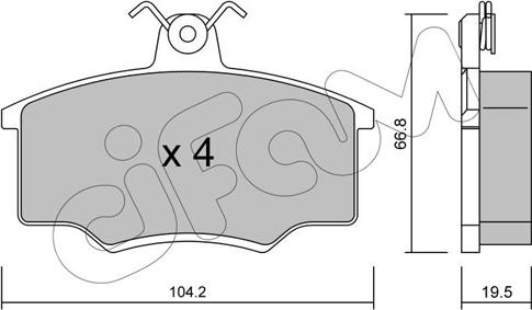 Cifam 822-024-0 - Тормозные колодки, дисковые, комплект autospares.lv