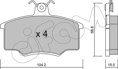 Cifam 822-024-1 - Тормозные колодки, дисковые, комплект autospares.lv