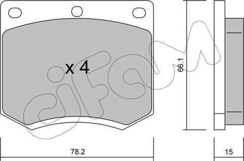 Cifam 822-023-0 - Тормозные колодки, дисковые, комплект autospares.lv