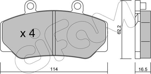 Cifam 822-075-0 - Тормозные колодки, дисковые, комплект autospares.lv