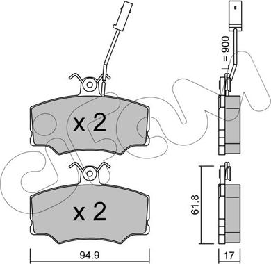 Cifam 822-076-0 - Тормозные колодки, дисковые, комплект autospares.lv