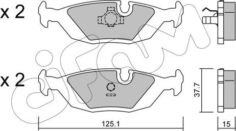 Cifam 822-070-0 - Тормозные колодки, дисковые, комплект autospares.lv