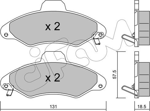 Cifam 822-071-1 - Тормозные колодки, дисковые, комплект autospares.lv