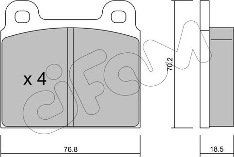 Cifam 822-078-0 - Тормозные колодки, дисковые, комплект autospares.lv