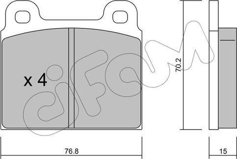 Cifam 822-078-1 - Тормозные колодки, дисковые, комплект autospares.lv