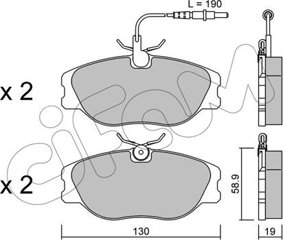 Cifam 822-072-4 - Тормозные колодки, дисковые, комплект autospares.lv