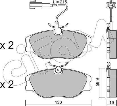 Cifam 822-072-1 - Тормозные колодки, дисковые, комплект autospares.lv