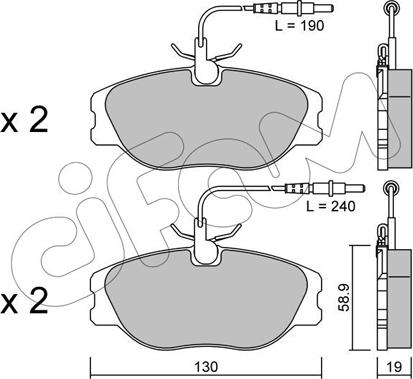 Cifam 822-072-3 - Тормозные колодки, дисковые, комплект autospares.lv