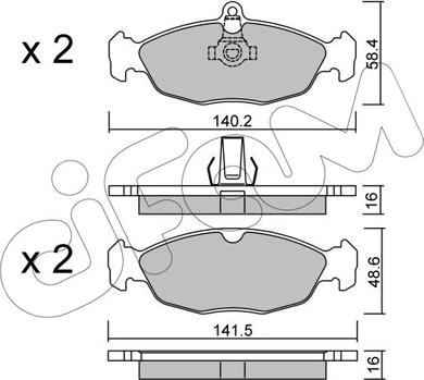 Cifam 822-077-1 - Тормозные колодки, дисковые, комплект autospares.lv