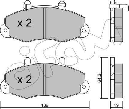 Cifam 822-194-1 - Тормозные колодки, дисковые, комплект autospares.lv