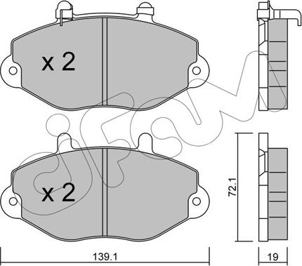 Cifam 822-195-1 - Тормозные колодки, дисковые, комплект autospares.lv