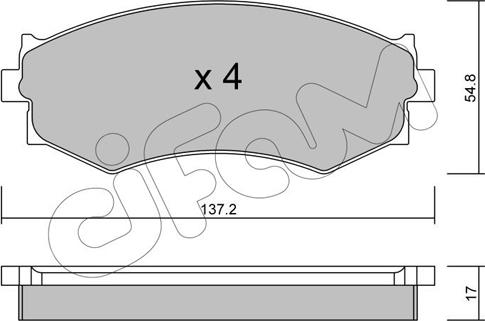 Cifam 822-190-0 - Тормозные колодки, дисковые, комплект autospares.lv