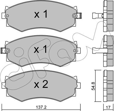 Cifam 822-190-1 - Тормозные колодки, дисковые, комплект autospares.lv