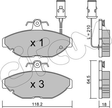 Cifam 822-191-0 - Тормозные колодки, дисковые, комплект autospares.lv