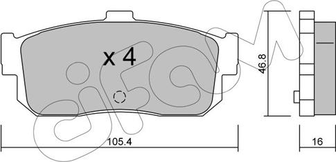 Cifam 822-193-0 - Тормозные колодки, дисковые, комплект autospares.lv