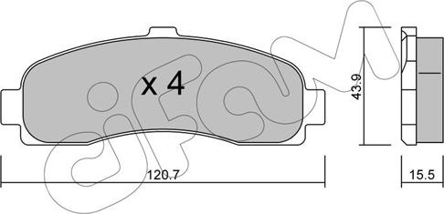 Cifam 822-145-0 - Тормозные колодки, дисковые, комплект autospares.lv