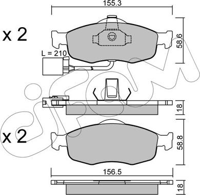 Cifam 822-146-1 - Тормозные колодки, дисковые, комплект autospares.lv