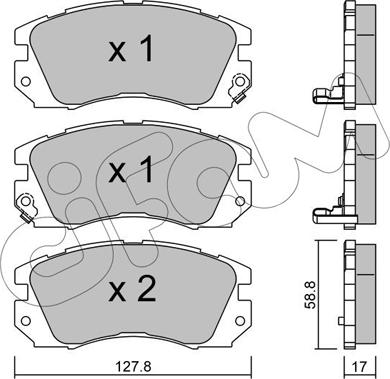 Cifam 822-140-0 - Тормозные колодки, дисковые, комплект autospares.lv