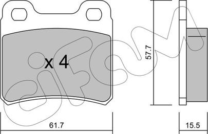 Cifam 822-141-0 - Тормозные колодки, дисковые, комплект autospares.lv