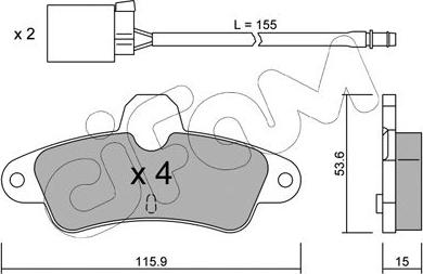 Cifam 822-143-0K - Тормозные колодки, дисковые, комплект autospares.lv