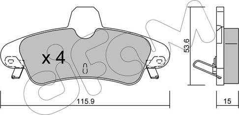 Cifam 822-143-1 - Тормозные колодки, дисковые, комплект autospares.lv