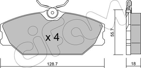 Cifam 822-142-2 - Тормозные колодки, дисковые, комплект autospares.lv