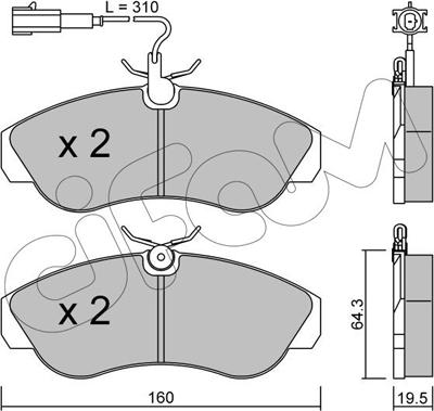 Cifam 822-155-1 - Тормозные колодки, дисковые, комплект autospares.lv