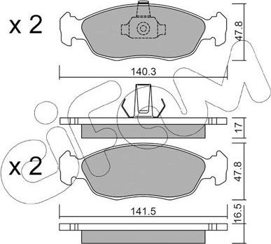 Cifam 822-156-1 - Тормозные колодки, дисковые, комплект autospares.lv