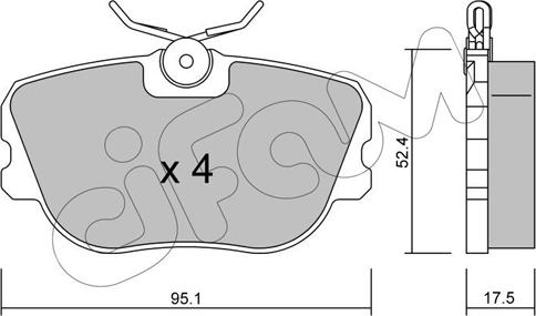 Cifam 822-150-0 - Тормозные колодки, дисковые, комплект autospares.lv