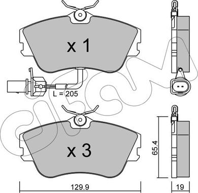 Cifam 822-164-1 - Тормозные колодки, дисковые, комплект autospares.lv