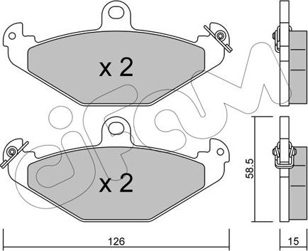 Cifam 822-165-0 - Тормозные колодки, дисковые, комплект autospares.lv