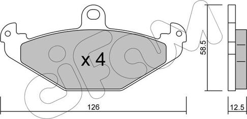 Cifam 822-165-1 - Тормозные колодки, дисковые, комплект autospares.lv