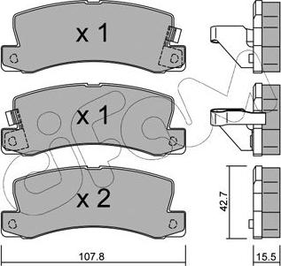 Cifam 822-161-0 - Тормозные колодки, дисковые, комплект autospares.lv