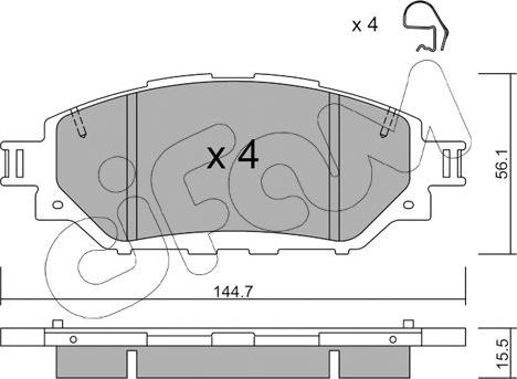 Cifam 822-1090-0 - Тормозные колодки, дисковые, комплект autospares.lv