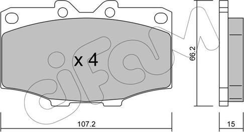 Cifam 822-109-0 - Тормозные колодки, дисковые, комплект autospares.lv