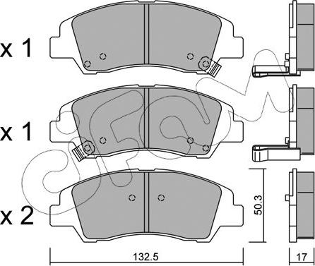 Cifam 822-1091-0 - Тормозные колодки, дисковые, комплект autospares.lv