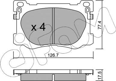 Cifam 822-1093-0 - Тормозные колодки, дисковые, комплект autospares.lv