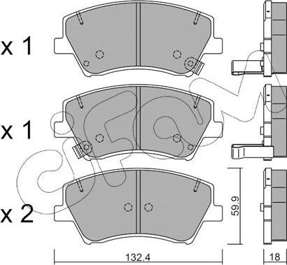 Cifam 822-1092-0 - Тормозные колодки, дисковые, комплект autospares.lv