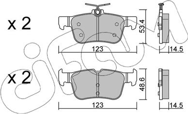 Cifam 822-1040-2 - Тормозные колодки, дисковые, комплект autospares.lv