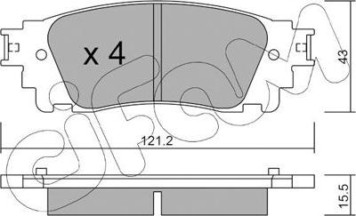 Cifam 822-1041-0 - Тормозные колодки, дисковые, комплект autospares.lv