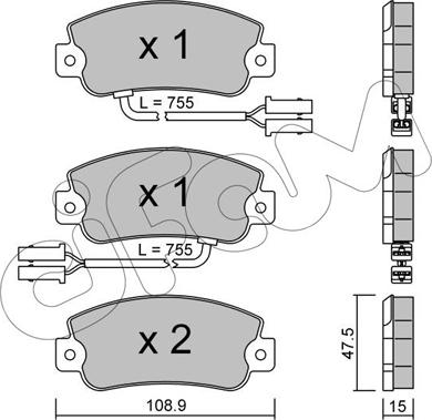 Cifam 822-104-1 - Тормозные колодки, дисковые, комплект autospares.lv