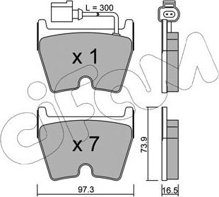 Cifam 822-1043-1 - Тормозные колодки, дисковые, комплект autospares.lv