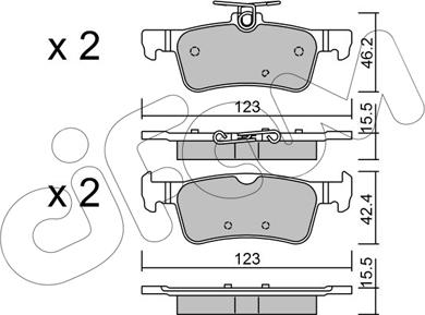 Cifam 822-1042-0 - Тормозные колодки, дисковые, комплект autospares.lv