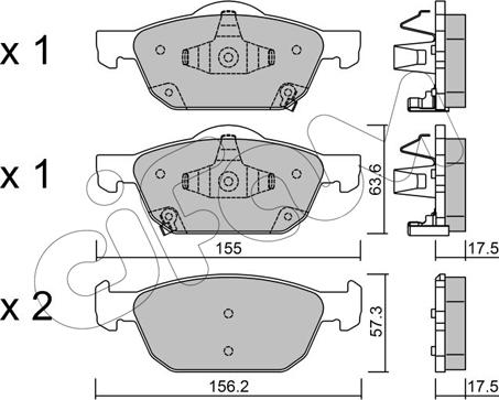 Cifam 822-1009-0 - Тормозные колодки, дисковые, комплект autospares.lv